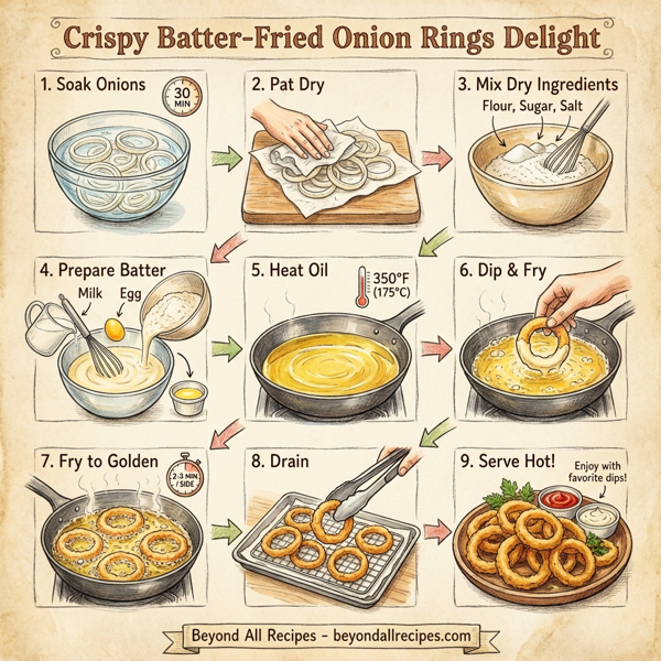 Crispy Batter-Fried Onion Rings Delight instructions