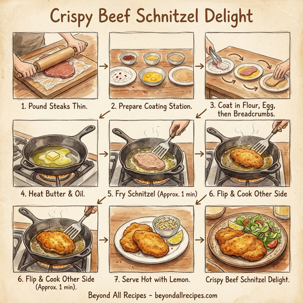 Crispy Beef Schnitzel Delight instructions