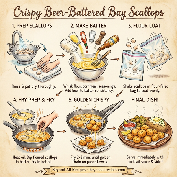 Crispy Beer-Battered Bay Scallops instructions
