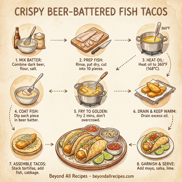 Crispy Beer-Battered Fish Tacos instructions