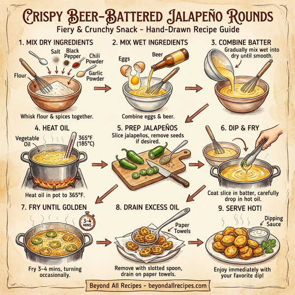Crispy Beer-Battered Jalapeño Rounds instructions