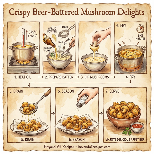 Crispy Beer-Battered Mushroom Delights instructions