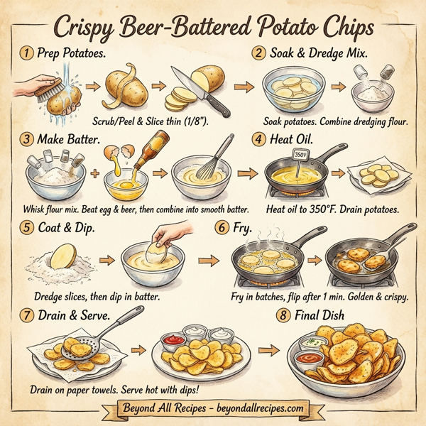 Crispy Beer-Battered Potato Chips instructions