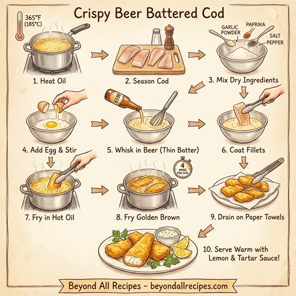Crispy Beer Battered Cod instructions