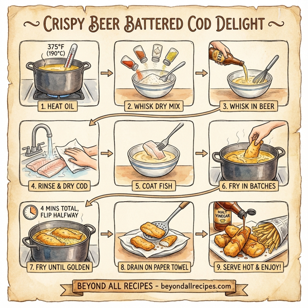 Crispy Beer Battered Cod Delight instructions