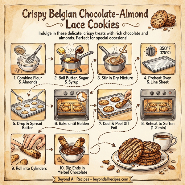 Crispy Belgian Chocolate-Almond Lace Cookies instructions