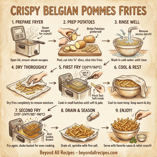 Crispy Belgian Pommes Frites instructions