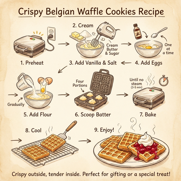 Crispy Belgian Waffle Cookies instructions