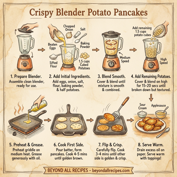 Crispy Blender Potato Pancakes instructions