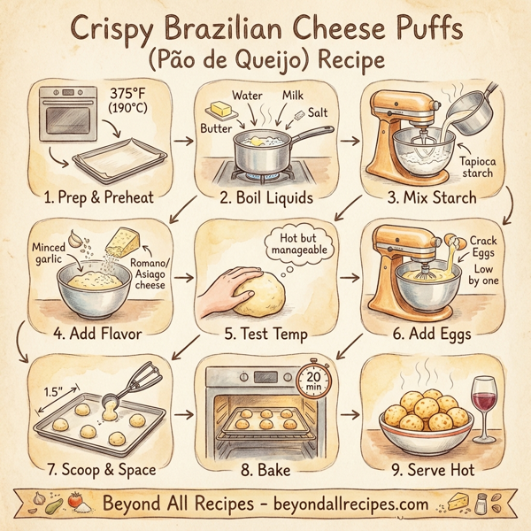 Crispy Brazilian Cheese Puffs (Pão de Queijo) instructions