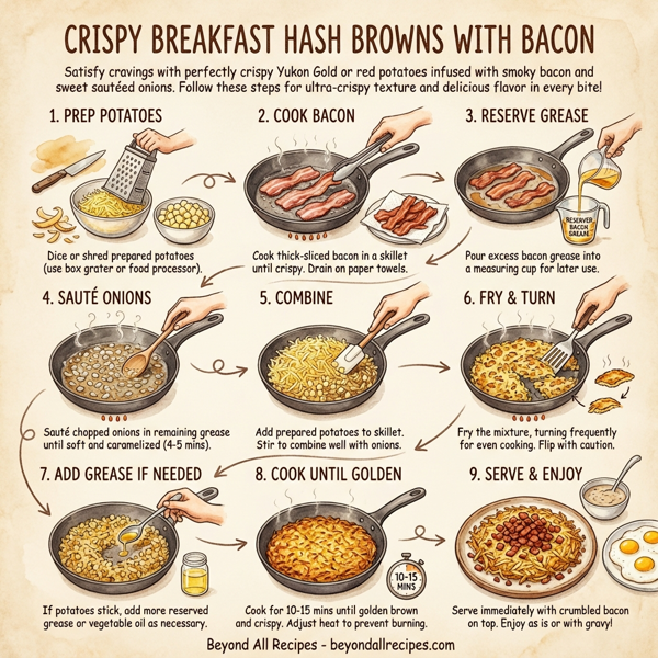 Crispy Breakfast Hash Browns with Bacon instructions