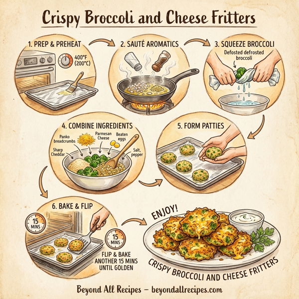 Crispy Broccoli and Cheese Fritters instructions