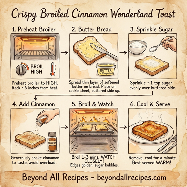 Crispy Broiled Cinnamon Wonderland Toast instructions