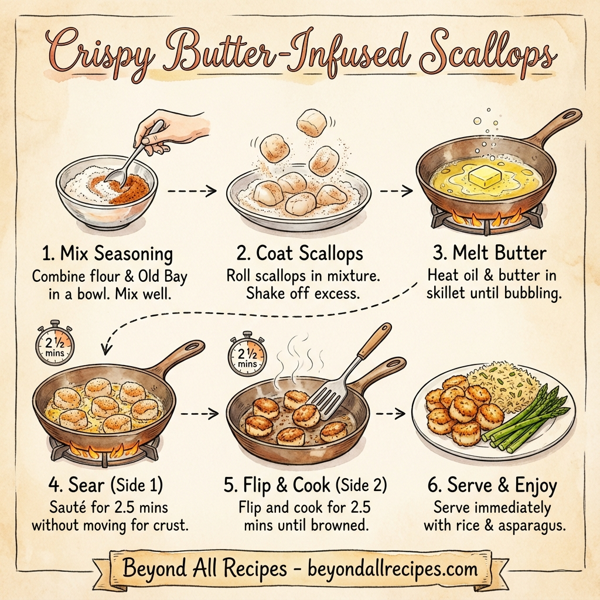 Crispy Butter-Infused Scallops instructions
