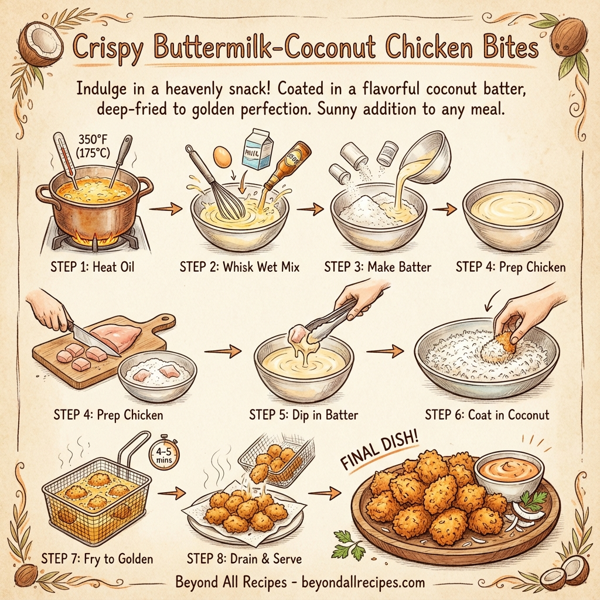 Crispy Buttermilk-Coconut Chicken Bites instructions