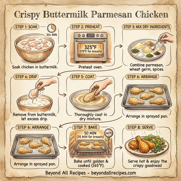 Crispy Buttermilk Parmesan Chicken instructions