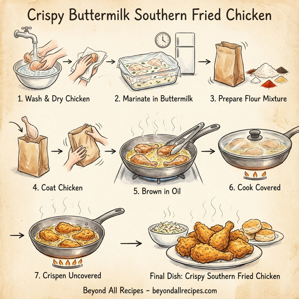 Crispy Buttermilk Southern Fried Chicken instructions