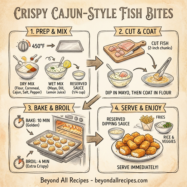Crispy Cajun-Style Fish Bites instructions