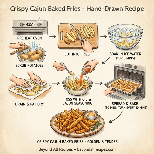 Crispy Cajun Baked Fries instructions