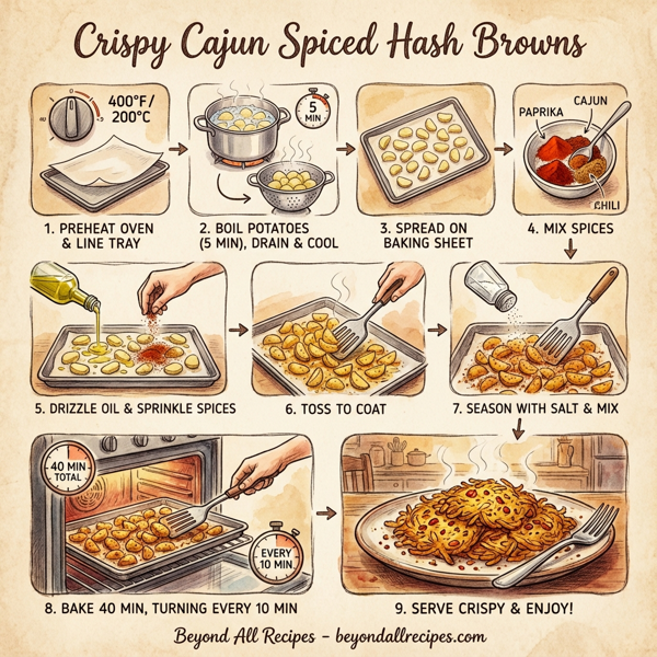 Crispy Cajun Spiced Hash Browns instructions