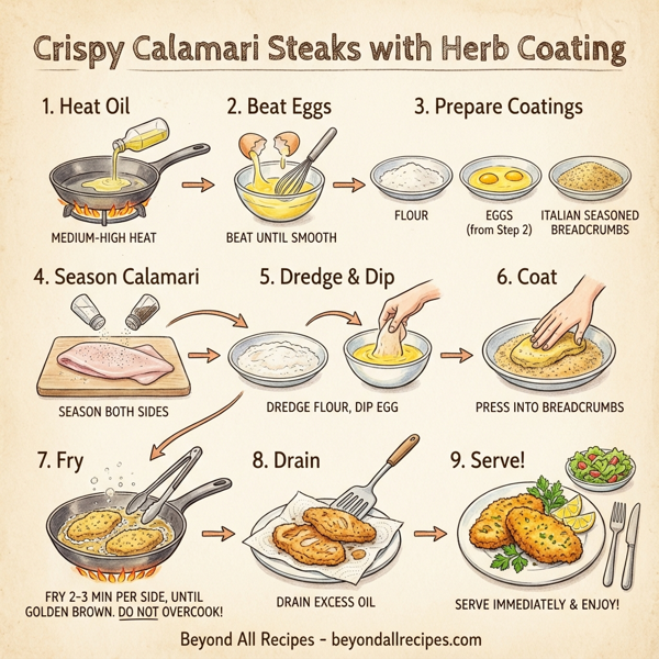 Crispy Calamari Steaks with Herb Coating instructions