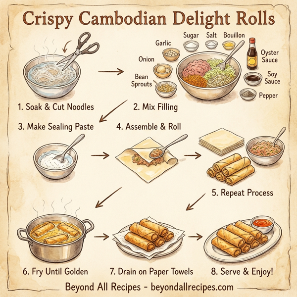 Crispy Cambodian Delight Rolls instructions