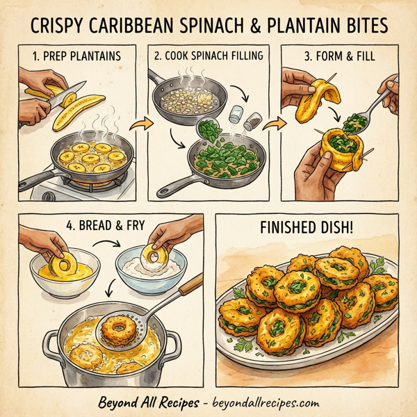 Crispy Caribbean Spinach & Plantain Bites instructions
