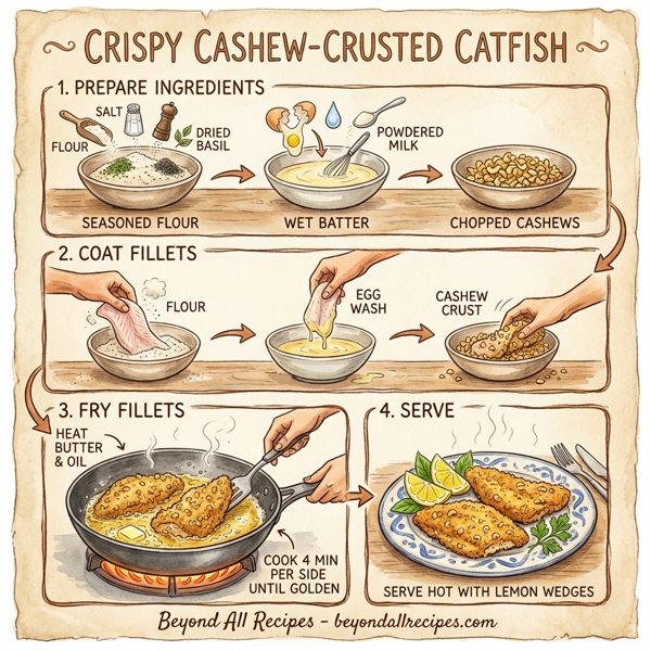 Crispy Cashew-Crusted Catfish instructions