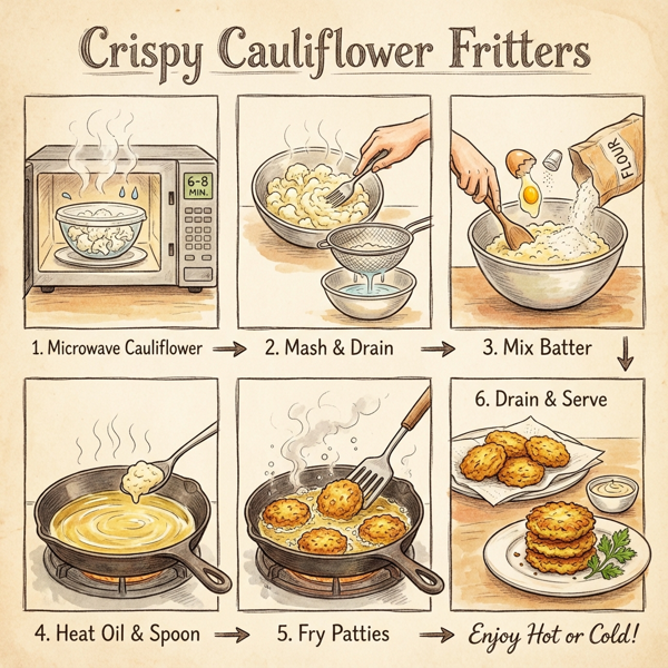 Crispy Cauliflower Fritters instructions