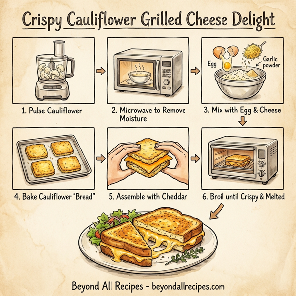 Crispy Cauliflower Grilled Cheese Delight instructions
