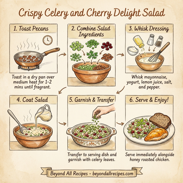 Crispy Celery and Cherry Delight Salad instructions