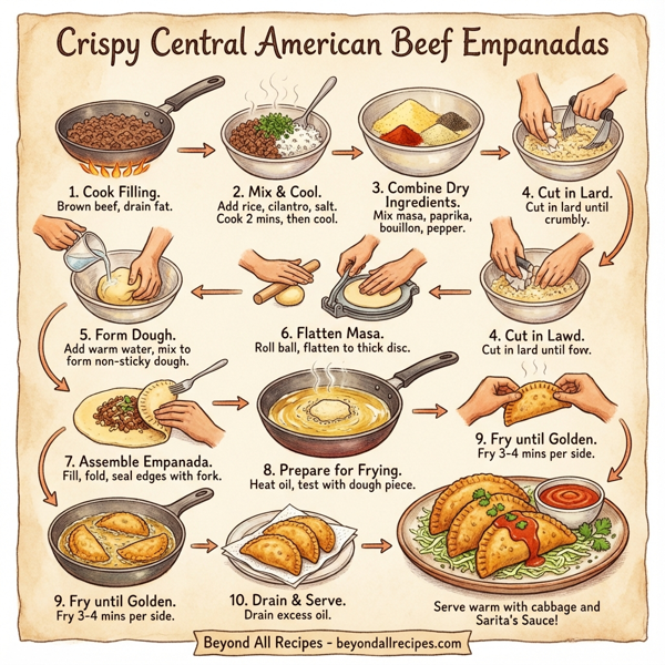 Crispy Central American Beef Empanadas instructions
