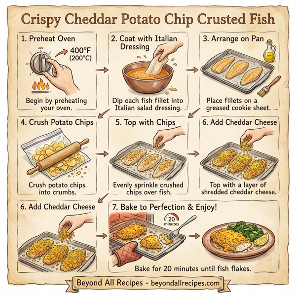 Crispy Cheddar Potato Chip Crusted Fish instructions