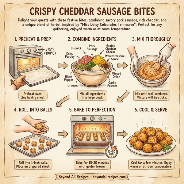 Crispy Cheddar Sausage Bites instructions