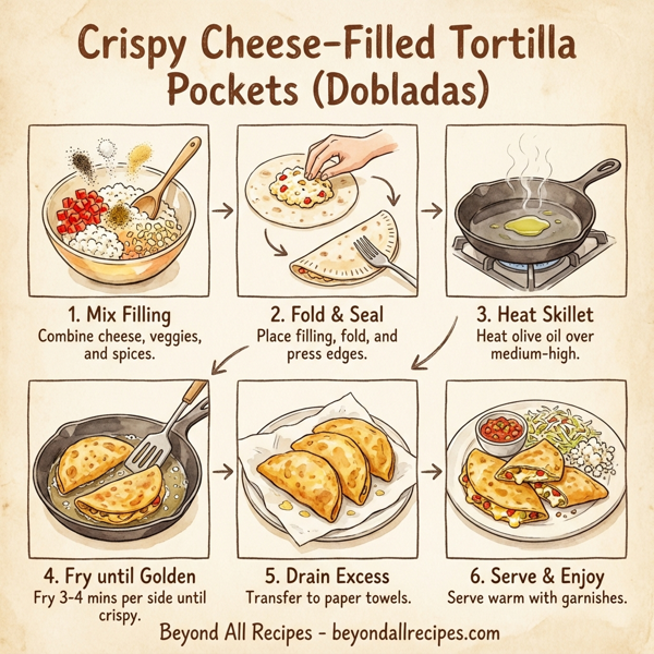 Crispy Cheese-Filled Tortilla Pockets instructions