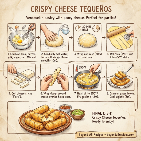Crispy Cheese Tequeños instructions