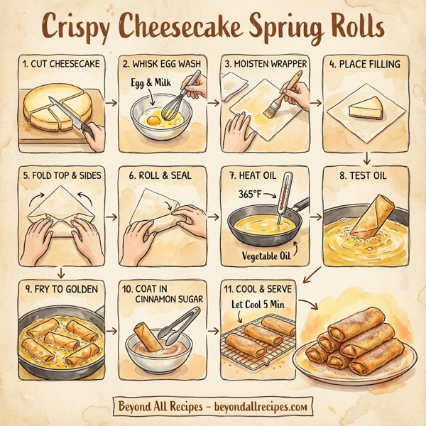 Crispy Cheesecake Spring Rolls instructions