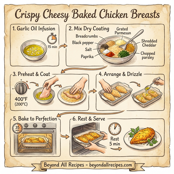 Crispy Cheesy Baked Chicken Breasts instructions