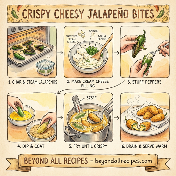 Crispy Cheesy Jalapeno Bites instructions