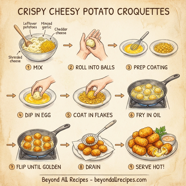 Crispy Cheesy Potato Croquettes instructions