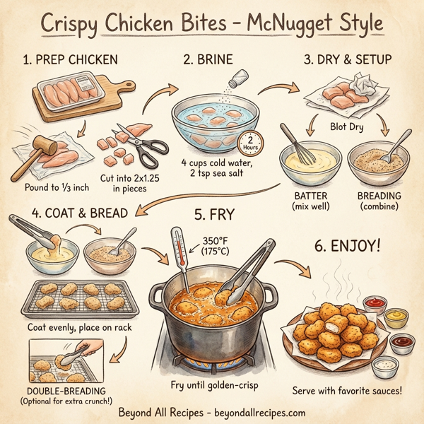 Crispy Chicken Bites - McNugget Style instructions