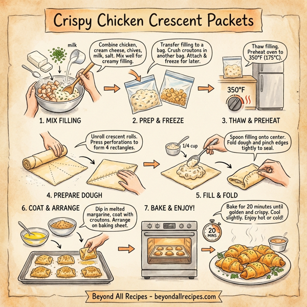 Crispy Chicken Crescent Packets instructions