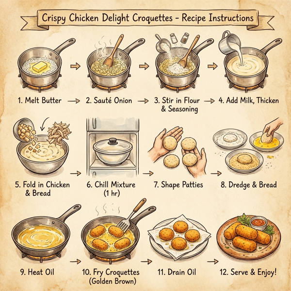 Crispy Chicken Delight Croquettes instructions