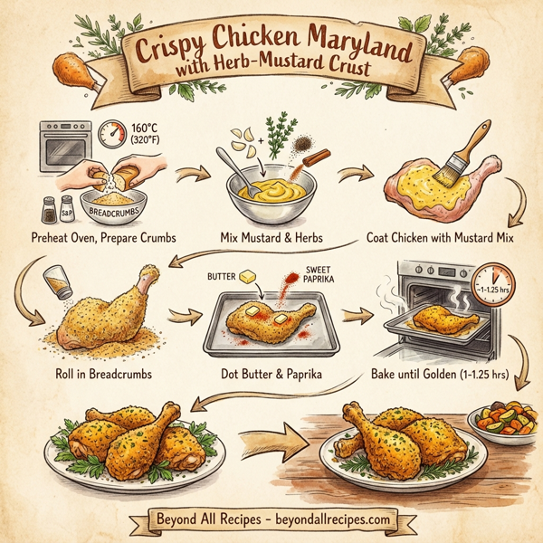 Crispy Chicken Maryland with Herb-Mustard Crust instructions