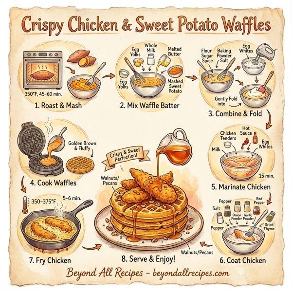 Crispy Chicken & Sweet Potato Waffles instructions