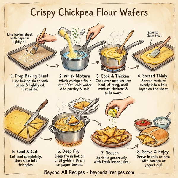 Crispy Chickpea Flour Wafers instructions