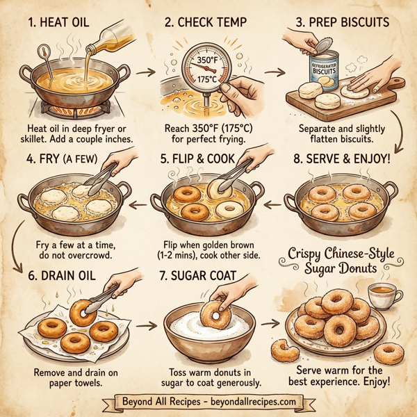 Crispy Chinese-Style Sugar Donuts instructions