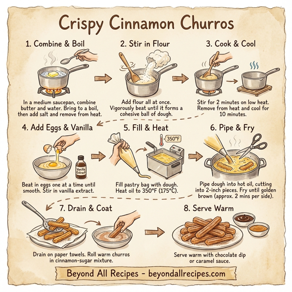Crispy Cinnamon Churros instructions