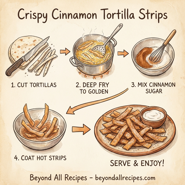 Crispy Cinnamon Tortilla Strips instructions