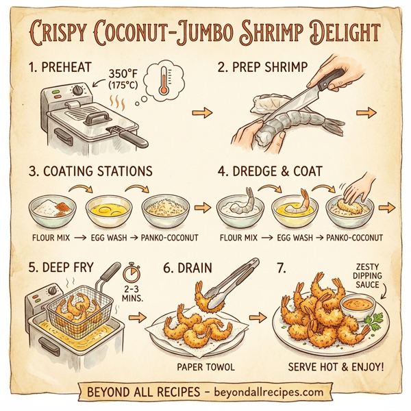 Crispy Coconut-Jumbo Shrimp Delight instructions